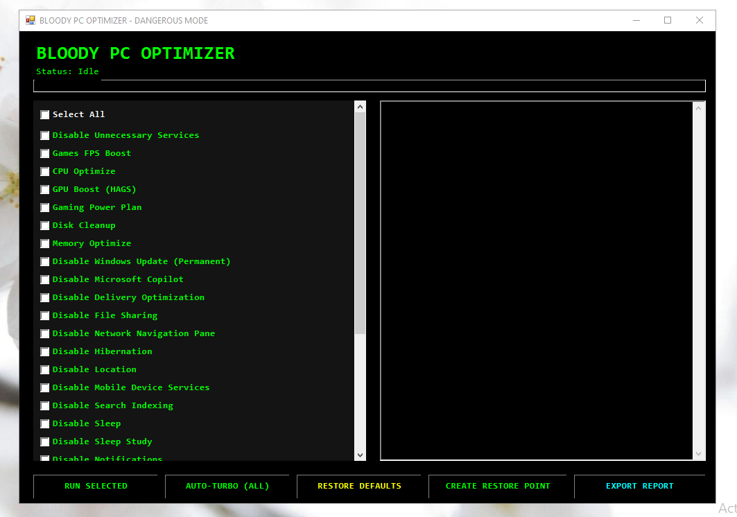 BLOODY XITERS OPTIMIZATION